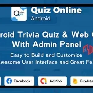 Quiz Online | Trivia Quiz | Quiz Game | APPLICATION + Admin Panel