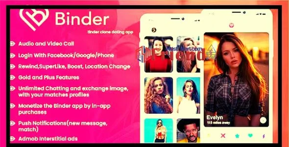 Binder – Dating clone App with admin panel – Android v20.1 Orignal